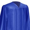 Endea Graduation Shiny Cap and Gown (Royal Blue, 45 (5'0"