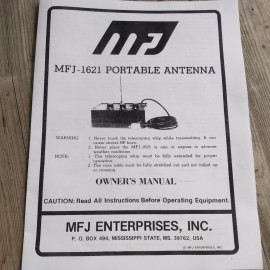 MFJ-1621 Portable Antenna Owner's Manual/Schemat