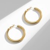 Thick Gold Hoop Earrings for Women, 18K Real Gold Plated