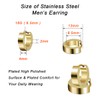 CrazyPiercing Stainless Steel Mens Womens Hoop Earrings Piercings Huggie Hypoallergenic