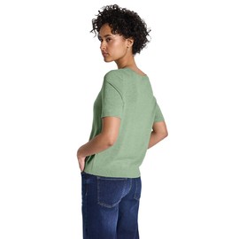 Street One Women's Short Sleeve Jumper, Milky Green Mel., 42