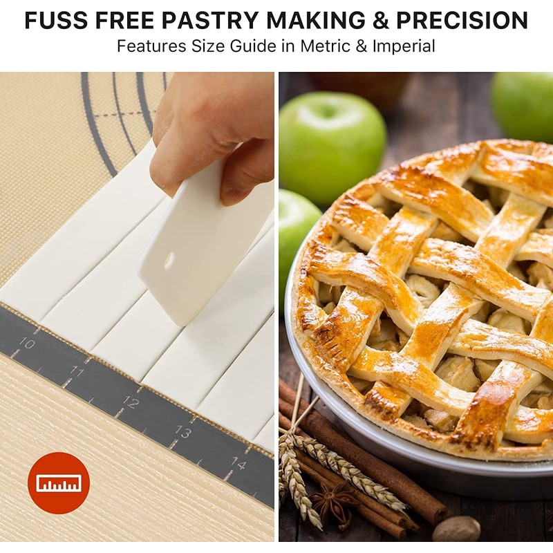 Baking Mat, 26" x 16" Large Silicone Non-slip Baking Pastry