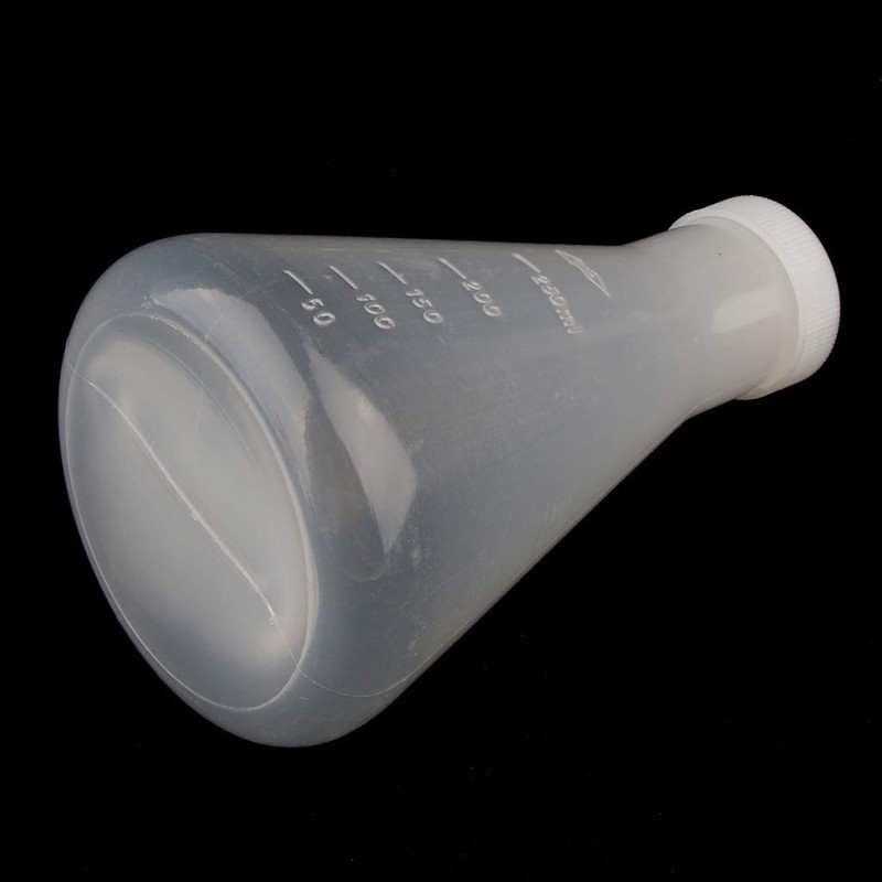 Nvanvmm Laboratory Graduated Plastic Conical Flask, Measurable, Thick Wall, Two