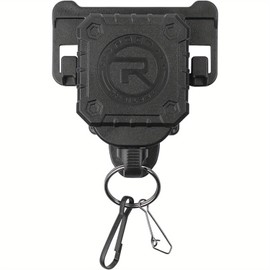 Military Tactical Gear Retractor, Molle Tactical Gear Tether, and a Retractable Key/Multi-Tools Holder (Black)
