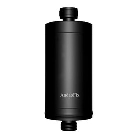AndaoFix Metal Durable High Flow Shower Filter, 90% dechlorination effect, adsorbs heavy metals, balances the ph level of the water, relieves your skin from dryness, Matte Black Showerhead Filter