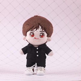 niannyyhouse 6.9 inches (20 cm) Doll Clothes for Plush Toy, Coverall, Muppet Costume, Cotton Doll Clothes, Baby Clothes, Dress Up (black)