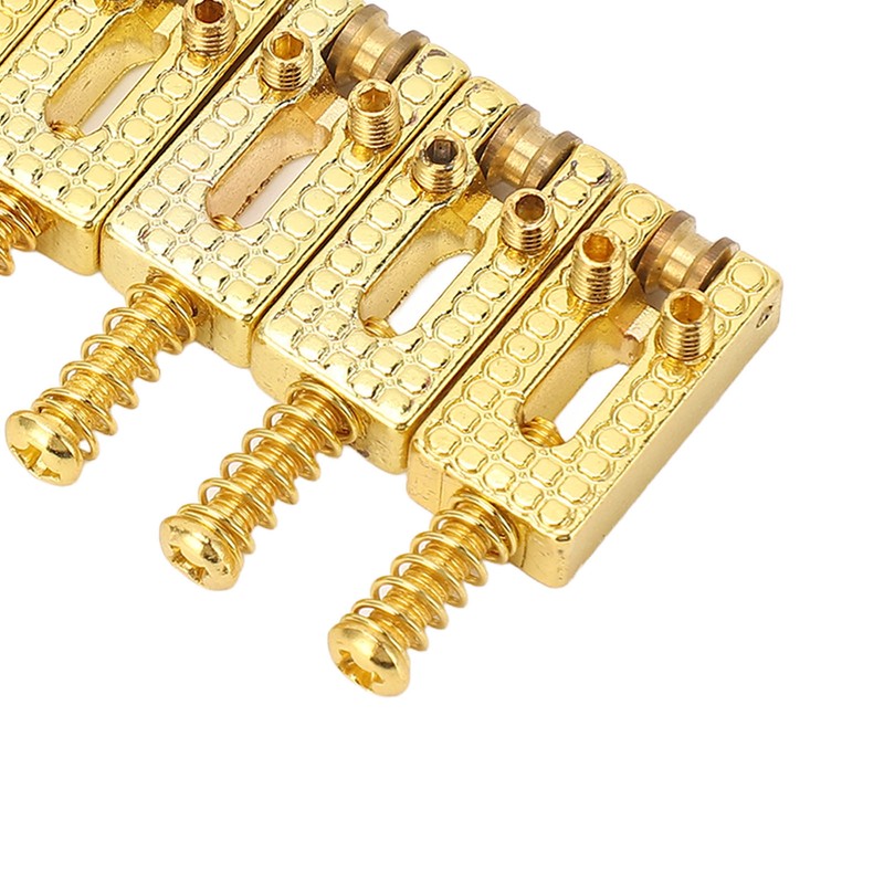 6Pcs Guitar Bridge Roller Saddles Height Adjustable Vintage Style Electric