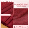 LuoluoHouse Burgundy Table Runner Roll Farmhouse Burlap Table Runners 6