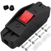 Devices Cord Switch in Black, Robust Housing with Interchangeable Rocker