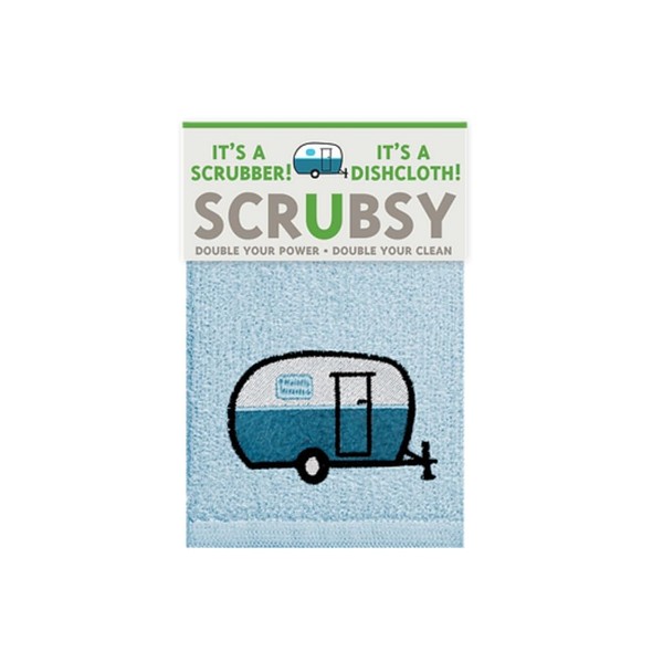 SCRUBSY Dish Cloth, 12-inch Square, Camper, for Everyday, Home, Kitchen Use