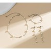 KONPJE - Juego de joyas de perlas para mujer, collar
