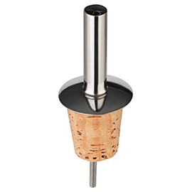 Bottle Pourer with Cork Stopper for Vinegar, Oils & Spirits and Liquors - With Beveled End for Perfect Dosage - Pourer with Cork - Odour and Tasteless