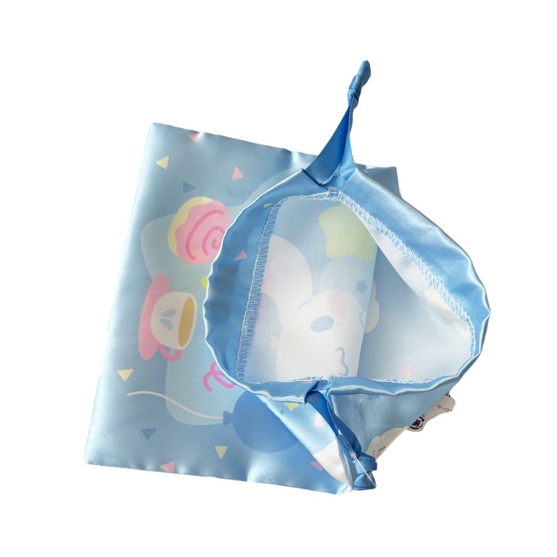 Small Planet Sanrio Ribbon Drawstring Bag, Cinnamorol, Simple, Cute