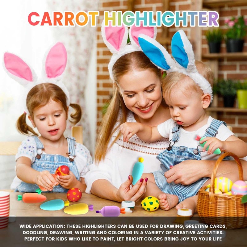 Mini Highlighters Carrots - Set of 12 Cute Mini Highlighters