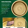 12.6 Inch Gold Round Bar Prep Sink - Single Bowl