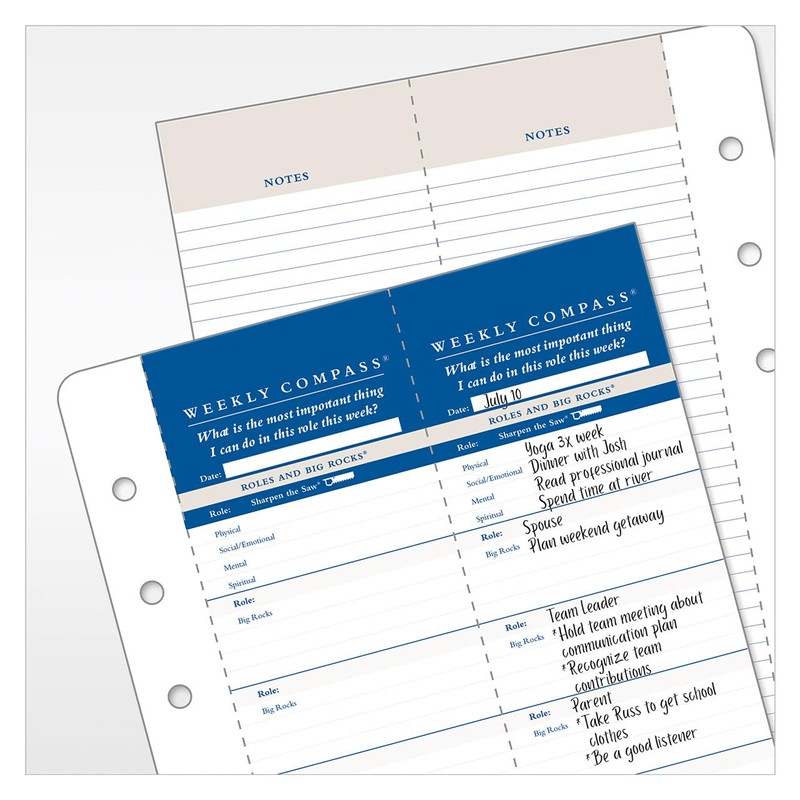 FranklinCovey Compact Weekly Compass Cards