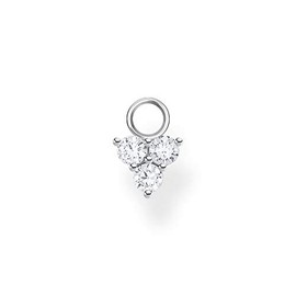 Thomas Sabo Single Earring Pendant White Stones 925 Sterling Silver EP008, Sterling Silver, Not applicable