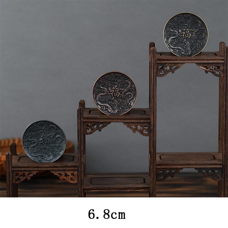 Legierung Bronze Metall Untersetzer Runde Chinesische Tee Isolierte Untersetzer Kung