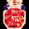 Santa Please Stop Here Window Silhouette Christmas Decoration