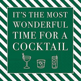 Servilletas de papel decorativas para fiestas de Navidad, 12,7 x 12,7 cm, paquete de 40