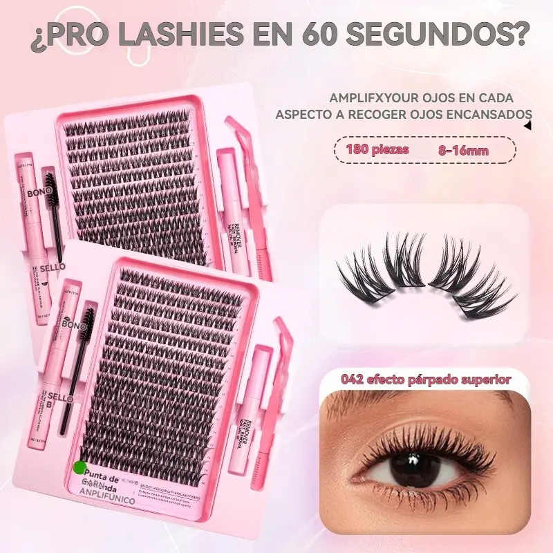 Kit Para Extensiones De Pestañas, Que Incluye Pinzas Y Pegam