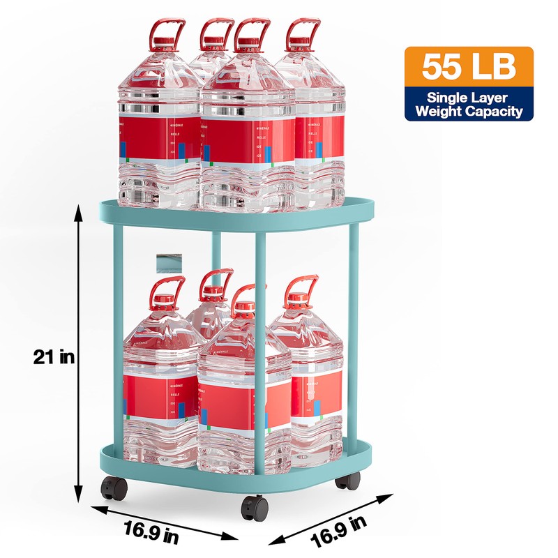 villertech Side Table with Wheels, End Table Living Room Plastic