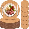 Gandeer Set of 6 Round Cork Placemats Rustic Heat Resistant