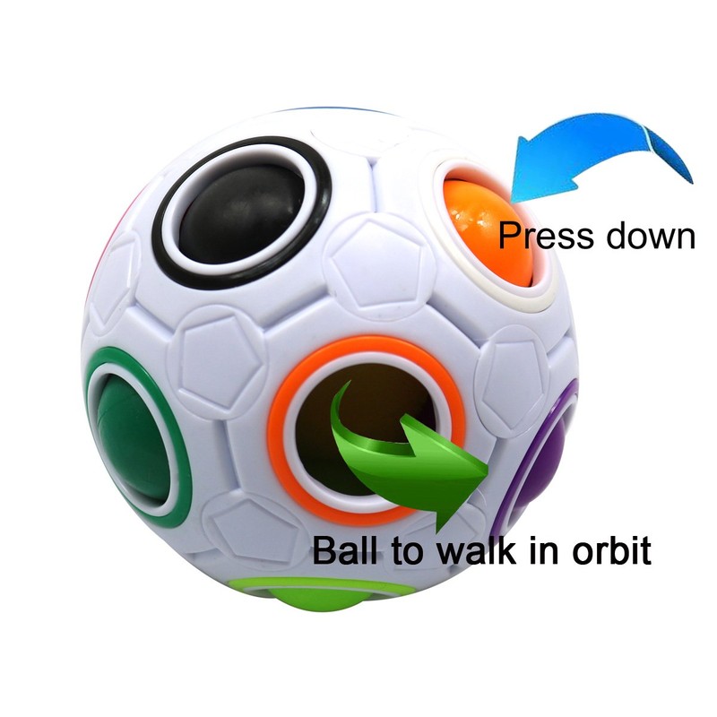 FC MXBB 2.5 inches Fidget Ball Intelligence Rainbow Magic Ball