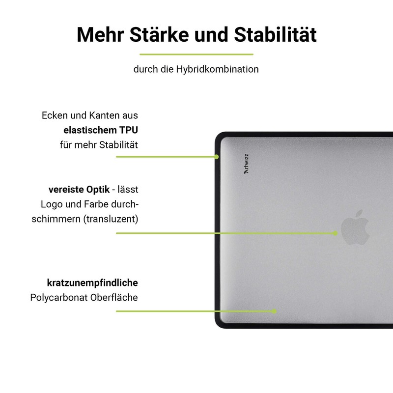 Artwizz IcedClip Protective Case Compatible with MacBook Air 13 (2024