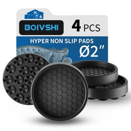 Ø50mm Furniture Coasters, Sofa Non-Slip Cups, Bed Wheel Stoppers for Wooden Floors, Non Slip Pads & Floor Protectors for Furniture Legs, 4 Pcs Black