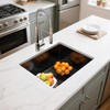 SYNTHACY 23in Undermount Kitchen Sink, Stainless Steel Nano Gunmetal Black