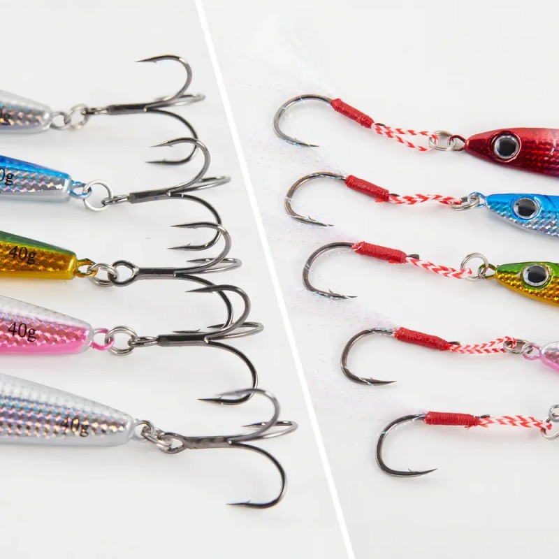 5pcs Jig 40g Señuelos Para Pescar Grante Lance Largo Mar