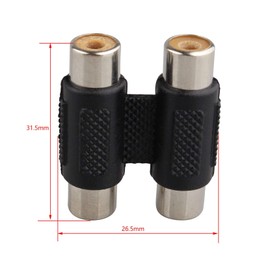 3PCS RCA to RCA Phono Joiner - Double Female Straight Connector for Audio Extension
