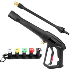 Pressure Washer Spray Gun with Jet Wand and 5 Spray Nozzle Tips,Power Washer Water Gun Compatible with Karcher, Ryobi, Powerstroke Electric Power Washer, for Ryobi Pressure Gun 308760059 and 308494075