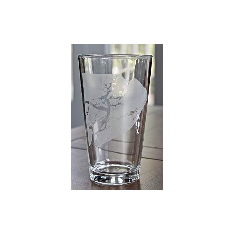 Hilton Head Map - Pint Glasses Set of 2