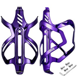 CNCLOL Bike Water Bottle Holder,Lightweight Aluminum Bicycle Bottle cage Shockproof Design,Cycling Drink Cup Holder for Road Mountain BMX Kids Gravel Bike Cycle.（black/red/blue/orange/purple）