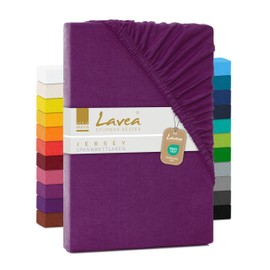Lavea Jersey Fitted Sheet, Maya Series, 100% Cotton, High-Quality Workmanship, Elasticated and Oeko Tex 100 certified