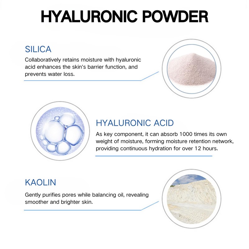 Hyaluronic AcidPowder Mask for Face - Deep Hydration & Skin