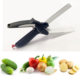 Cutting Board Scissor,Kitchen Food Scissors,2 in 1 Smart Cutter Food Cutter Choppers Meat Scissors Kitchen Shears for Vegetables Fruits Meat