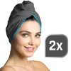Fit-Flip Microfibre Hair Turban Set – 2 Pieces, Absorbent and