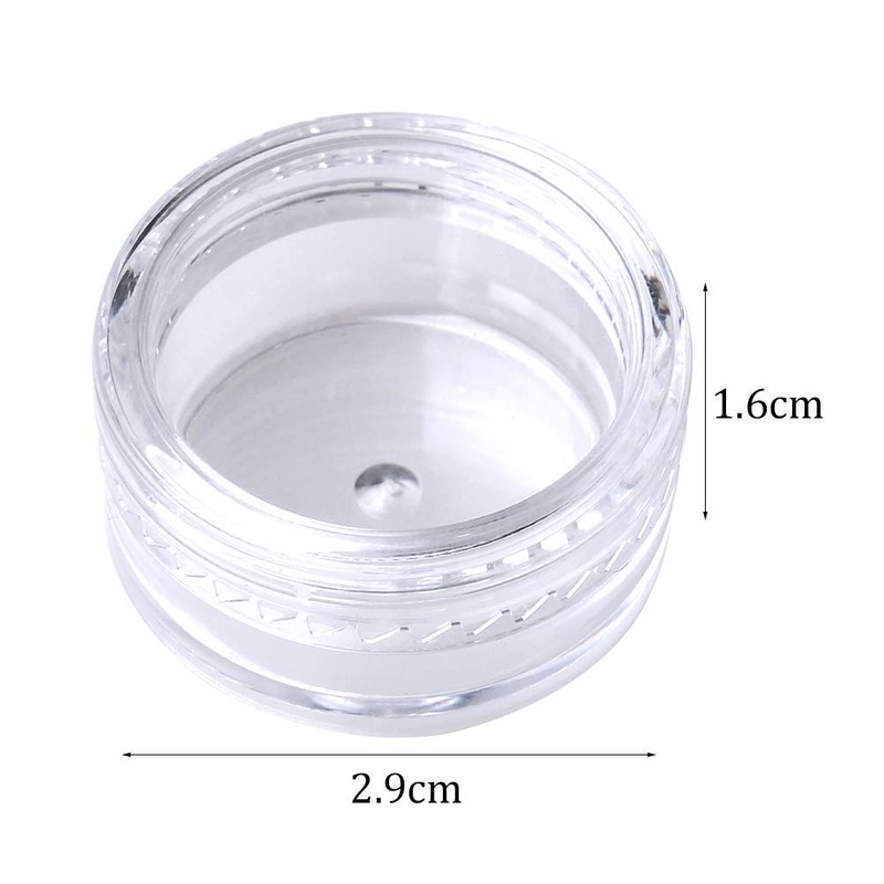 50 Pcs Empty Plastic Cosmetic Jars, 5ml Sample Containers Pots