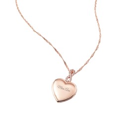 THINGS REMEMBERED Rose Gold Tone Infinity Bail Heart Locket (Free Customization)