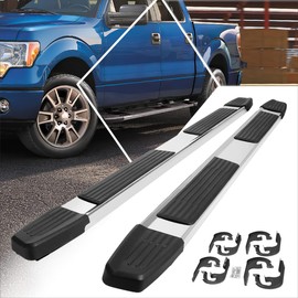 6 Inch Running Boards/Side Steps/Nerf Bars Compatible with 04-14 Ford F150 Crew Cab