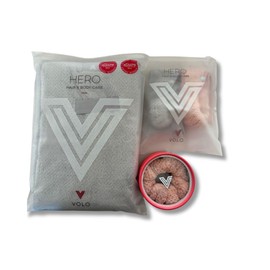 VOLO Hero - Toalla de pelo ecológica (gris luna) y compinches