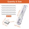 DSBGKJI Mini Push Stapler, Paper Clamp Clip Dispenser with 50