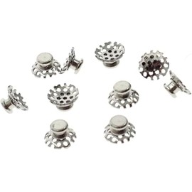 30 botones linguales dentales de metal ortodóntico (botones linuguales de base hueca - 30 piezas)