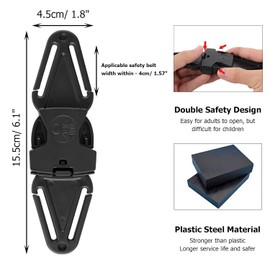 Anti Escape Car Seat Strap, 2 Pcs Safety Clip for Child Seat Belt Harness, Car Seat Belt Clip Universal Child Safety Chest Strap Prevent Children Taking Their Arms Out of Automotive Children Safe Seat