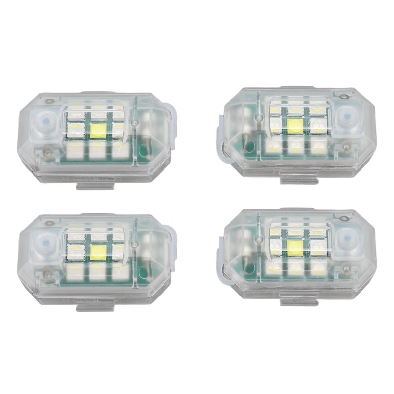 4Pcs LED Strobe Light High Brightness Waterproof Portable Wireless Flashing