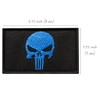 Bluyellow 2Pcs Blue Skull Patch Set, Embroidered Morale Tactical Patches,