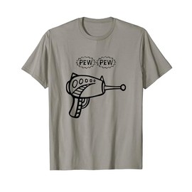 Alien Blaster T-Shirt Pew Ray Laser Gun Science Fiction